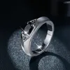 Cluster Ringen COSFIX D Kleur Oval Cut Moissanite Vrouwen/Mannen Ring 1ct Voor Paar Luxe Masquise Vrouwen/Mannen Moissanite