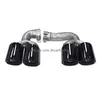 Muffler Pair Hybrid Style Car Black Stainless Steel Rear Tail Tips For Porsche Cayenne Double Exhaust Pipe - Drop Delivery Mobiles M Dh65H