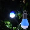 Trädgårdsdekorationer Portable LED Camping Light Battery Operated Tältlampor Vattentät nödlyka glödlampa för vandringsfiske 0202