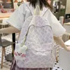 Sacs d'école Lady Kawaii violet sac femmes ordinateur portable fille Nylon mignon étudiant livre sac à dos mode Cool femme voyage collège