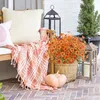 Dekorative Blumen Herbst violett künstliche Indoor Outdoor Fake Blumenstrauß Home Decor Zubehör Thanksgiving Herbst Dekoration