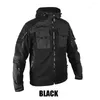 Herrjackor fleece taktisk jacka militär softshell för män armé strid jakcets fleese windbreaker huva bombplan rockar