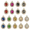 Ciondoli 18 pezzi pendenti in lega di cristallo con strass in vetro ovale per orecchini braccialetto fai da te gioielli di moda che creano accessori decorativi