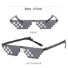 Sunglasses YOOSKE Thug Life Pixel Mosaic Men Deal With It Sun Glasses Women Around The World 8 Bits Sunglass