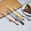 Verktyg BBQ Food Tongs Barbecue Clips rostfritt stål Kök Tillbehör Matlagning Utomhus Grill Non-Stick Steak Clamp Baking Tool