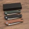 Special Offer G2402 Flipper Folding Knife D2 Satin Drop Point Blade CNC Micarta Handle Outdoor Camping Hiking Fishing Ball Bearing Fast Open EDC Pocket Knives