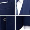 Men Wedding 2 Pieces Suit 3 Set Blazers Elegant Full Luxury Coat Pants Design Latest Vest Business Slim Fit Jacket Trousers 240125