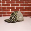 Chapeau d'anniversaire léopard pour adultes, 25 pièces, casquette de camionneur d'été imprimée, chapeau de soleil en maille, DOMIL106-1116