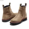 Buty duży rozmiar 39-48 mężczyzn zamszowe skórzane buty Chelsea Plus Size 47 48 Man Buto Boots Slip na męskich butach jesienne buty zimowe buty