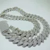 Shenzhen Jewelry Factory Iced Out VVS Diamond Silver Miami Moissanite Jewelry Hip Hop Cuban Link Smyckeshalsband