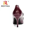 ROYYNA Designers Original Top qualité femmes pompes bout pointu talons fins robe chaussure belles chaussures de mariage en cuir Feminimo 240124