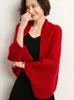 Femmes tricots laine mérinos châle écharpe pour femmes automne hiver doux chaud couleur Pure cachemire Cardigan pull femme coréenne hauts de mode