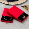 Pochettes à bijoux, boîte d'emballage, collier, bague, boucle d'oreille, Bracelet, tiroir en forme de multi-tailles, cadeau pour femmes