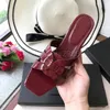 Salute to the designer of woven cross sandals slippers luxurious sliding heel square open toe shoes Women leather casual shoes beach slippers