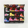 Partihandel 12st. Sneaker Keychain Shoe Box innehåller nyckelkedjekartong presentmodell Keychains Packaging smycken med en droppleverans DH7JE