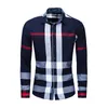 Men's Casual Shirts Summer Fashion Random Plaid Long Sleeve Men Button Down Social Dress Clothing