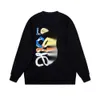 Loewee Designer Hoodie Top Quality Men's Sweatshirts Autumn/Winter Colorful Spray Letter Round Neck Casual mångsidiga män och kvinnor Långa ärmar