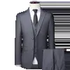 2023 Highquality Düz Renkli Takım Yelek Pantolon Erkekler İş Resmi Takım 32 Business Suit Damat ve Man 240125