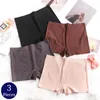 Damesslipje BZEL 3PCS Naadloze Boxers Ademende Lingerie Comfortabele Boyshorts Zijde Satijn Ondergoed Vrouw Sportonderbroek