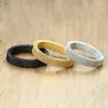 Cluster Ringe 2024 Mode Herren Modern Edelstahl Mesh Band Ring 4mm 8mm breit für Männer Frauen Retro Schmuck Geschenk Großhandel