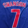 2024 Custom 7 Dansby Swanson Jersey 24 Cody Bellinger Seiya Suzuki irelton Simmons Nick Madrigal Marcus Stroman Willson Sosa Ian Happ Men Młodzież Baseball