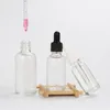 Opslagflessen 5-50 ml buizen transparante druppelaar glazen aromatherapie vloeistof voor essentiële pipet navulbaar