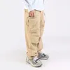 Männer Hosen Männer Japanische Amikaki Streetwear Mode Multi Tasche Lose Beiläufige Vintage Breite Bein Cargo Frauen Baggy Hosen