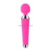 Benmassagerare Toy Masr USB-uppladdningsbar mikrofon G-Spot Vibrator Vattentät Dual Vibration for Women Adt Product 4 Drop Delivery Heal OTU8P