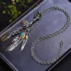 Anhänger Halsketten SO Taijiao Kette Set Takahashi Goro Stil Feder Halskette Damen Herren Pullover Anhänger für Schmuck MA259T