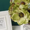 Decoratieve bloemen 6 stuks mooie pioen klaproos kunstzijde wit boeket vaas voor thuisfeest herfst bruiloft diy decoratie nep