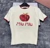 MM2066 luxury sweaters womens short sleeve apple sequins jumper designer sweater women pullover