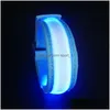 Party Decoration LED Festival Glow Wrist Band Concert Armband Nylon Weaving Flash Supplies Drop Delivery Home Garden Festive Event Dhueh