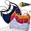 Camisoles & Tanks Thin Strape Yoga Sports Bra Breathable Comfortable Workout Top Without Steel Ring Sexy Beauty Back For Women Gym