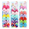 Accessori per capelli 6-7 pezzi/set JOJO Siwa Stampato Arcobaleno Sirena Unicorno Archi Baby Girl Boutique Clip per capelli