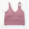 23 Yoga outfit lu-20 u typ tillbaka anpassning tank tops gym kläder kvinnor avslappnad löpning naken tät sport bh fitness vackra underkläder väst 33 nderw hög nderwear