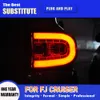 Für Toyota FJ Cruiser LED Rücklicht 07-20 Hinten Lampe Bremse Reverse Parkplatz Laufende Lichter Dynamische Streamer Drehen signal Rücklicht Montage