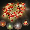 Dekoracja imprezy świąteczne lampy sznurkowe Święty Święty Święto Snowman Garland Fairy Lighting Home Garden Xmas Year Prezent