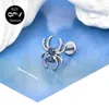 Stud Earrings Titanium G23 Eight-Prong Spider Set With Four Color Zircon Personality Tragus Piercing Jewelry Women's Ear Cartilage