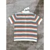 Nouveau Casablanca 24ss Designer Tricoté Bouton Creux À Manches Courtes Chemise Manteau Hommes et Femmes Casual Polyvalent Arc-En-Stripe Laine Cardigan Pull Polos Tops Casablanc