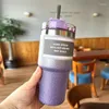 Water Bottles 20/30oz 304 Stainless Steel Bottle Insulatheat Preservation Cold Straw Cup Diamond Paint Ice Bar Large Capacity