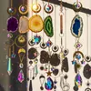 Dekorativa figurer Crystal Wind Chimes Sun Catchers Hanging Pendant Light Catching Smycken för hembröllopsträdgårdsdekoration