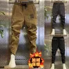 Mann Cord Jogginghose Herbst Winter Männer Baggy Jogger Mode Streetwear Casual Fleece Harem Hosen Plus Größe Mode Hosen 240130