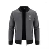 Pulls pour hommes Hommes Cardigan Pull 2024 Automne Hiver Épais Chaud Fermeture À Glissière Slim Fit Tricoté Veste Manteau Vêtements De Sport