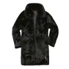 Designer Winter Warm Coat Mens Casual Fashion Fur Long Thickened Large Windbreaker Wear QEMN