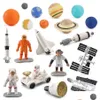 Figurines d'action Figurines d'action Figurines de simulation en plastique Jouets de l'espace extra-atmosphérique Neuf planètes Modèle Système solaire Planète Figure Playsets Scien Dhkbd