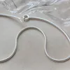 Łańcuch Ventfille 925 Sterling Silver Line Geometria Hook Naszyjnik dla kobiet Asymetria Minimalizm Minimalizm Choker Dift Dift Dift Dift