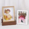 Multiuso profundo quadro 3d para flores secas de madeira po 3cm profundidade nordic sombra caixa imagem espécimes titular decoração da parede 240122