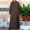 Roupas étnicas Muçulmano Islâmico Homens Jubba Thobe Vestido Abayas Longo Robe Saudita Listrado Abaya Marroquino Caftan Islam Dubai Árabe Vestir