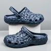 Sandálias masculinas chinelos verão ao ar livre afiado sapatos de jardim homens durian praia casual slide mules sandal40-45