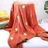 Towel 2024 Fashion Bath Coral Fleece Embroidery Absorbent And Skin-friendly Full Dry Hair